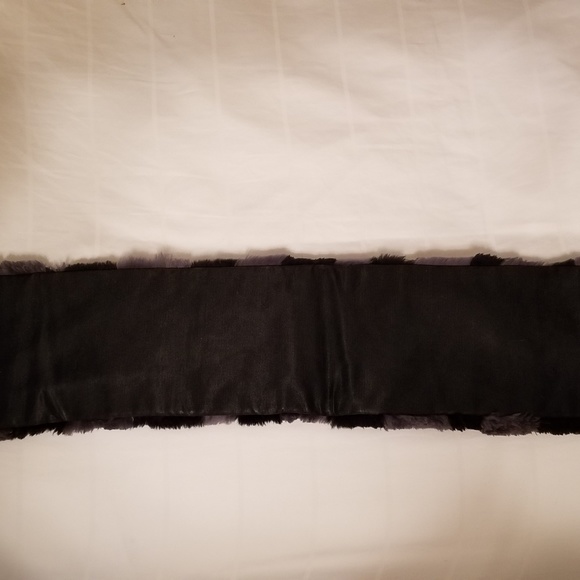 ✅#60 NEW WITHOUT TAG AUTHENTIC genuine FUR blk gray - Picture 5 of 10